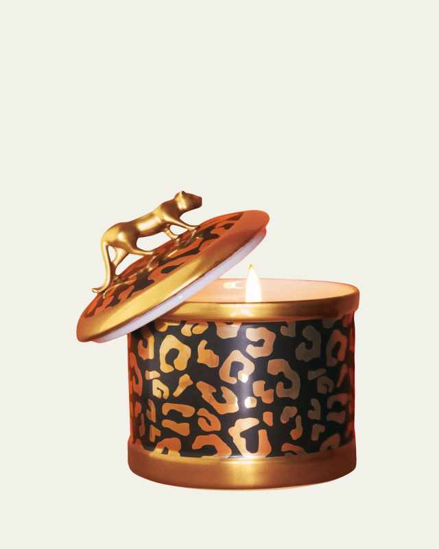 Leopard Candle